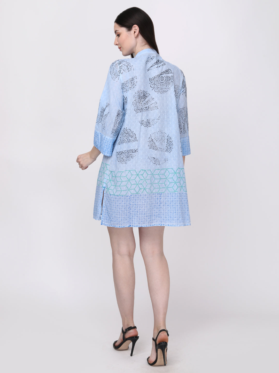 Indigo Infusion Block Print Dress