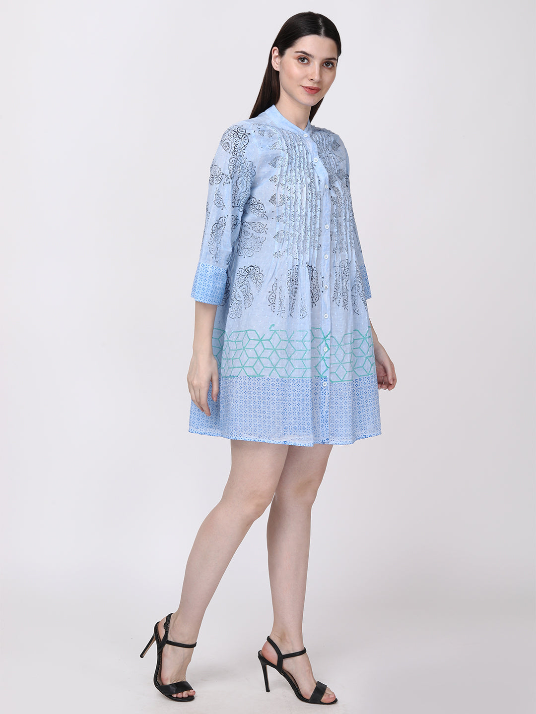 Indigo Infusion Block Print Dress