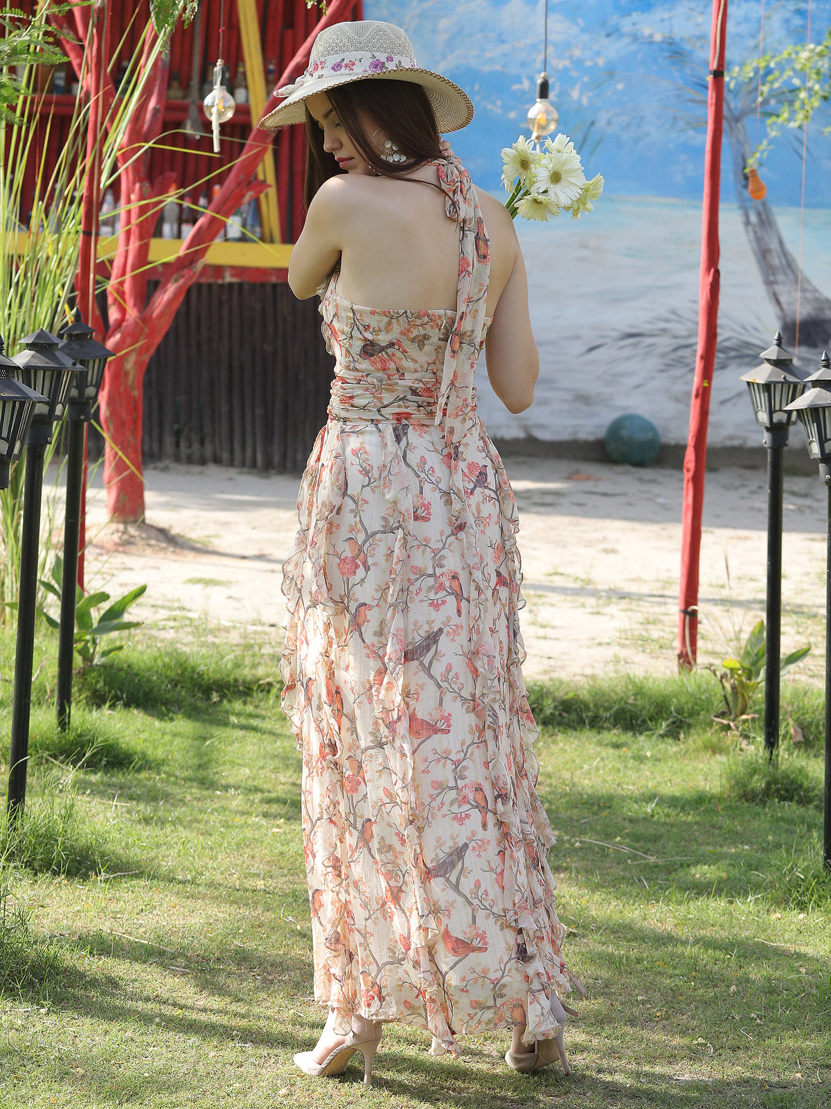 BIRD LOVE LONG DRESS