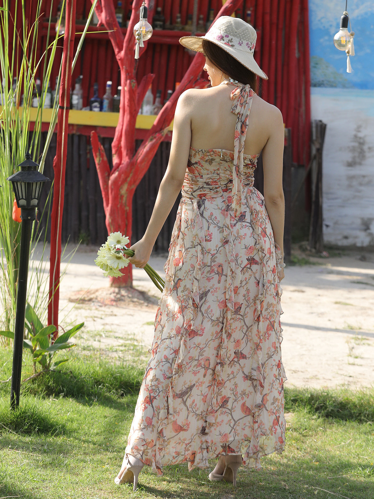 BIRD LOVE LONG DRESS