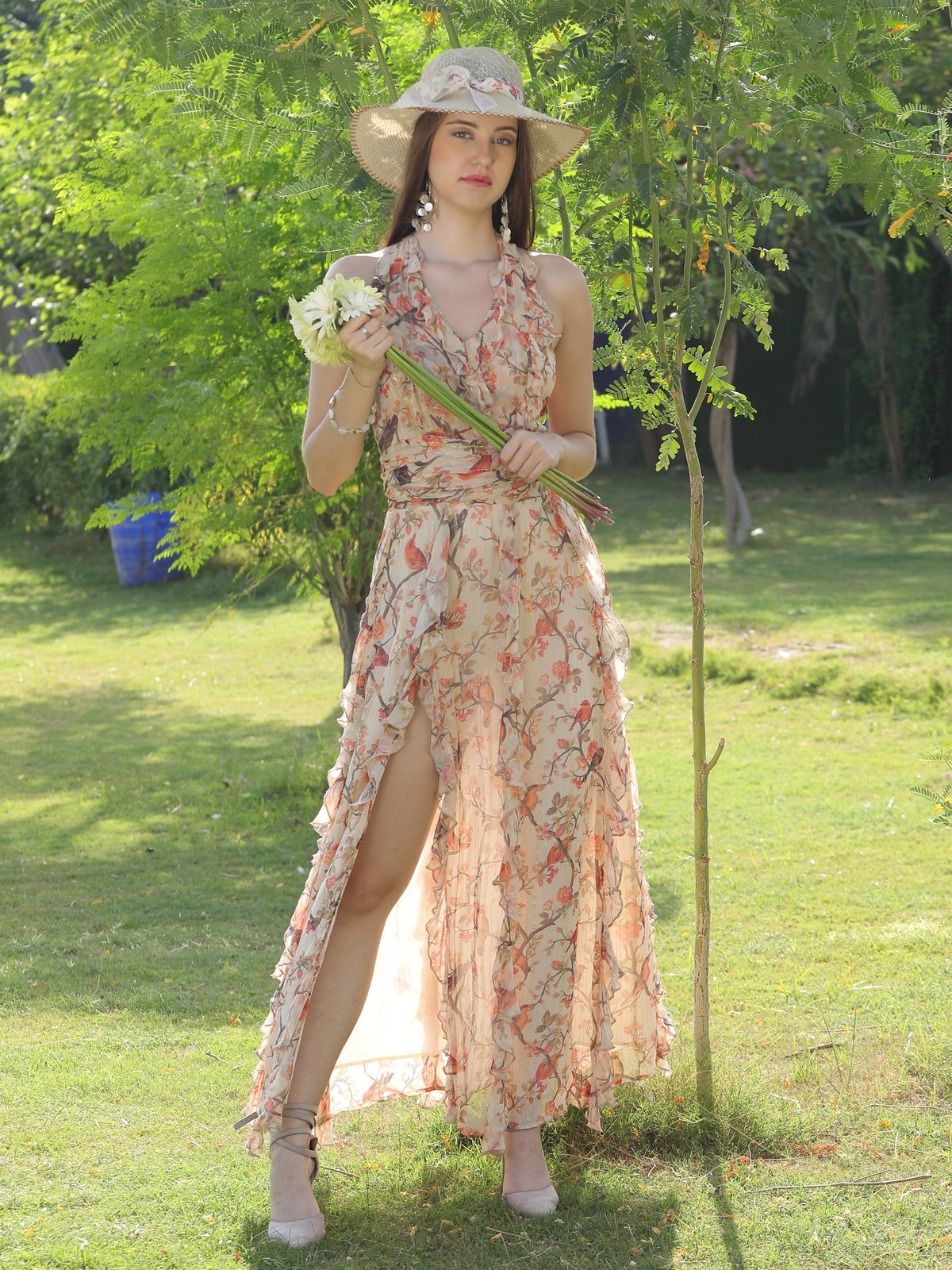 BIRD LOVE LONG DRESS