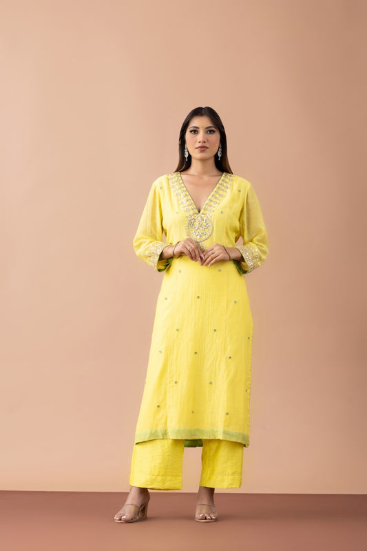 HALDI HUES KURTA SET