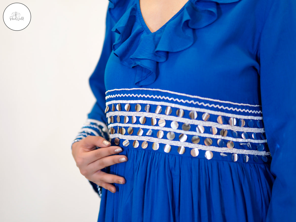 The Boho Blues & Sparkle Dress