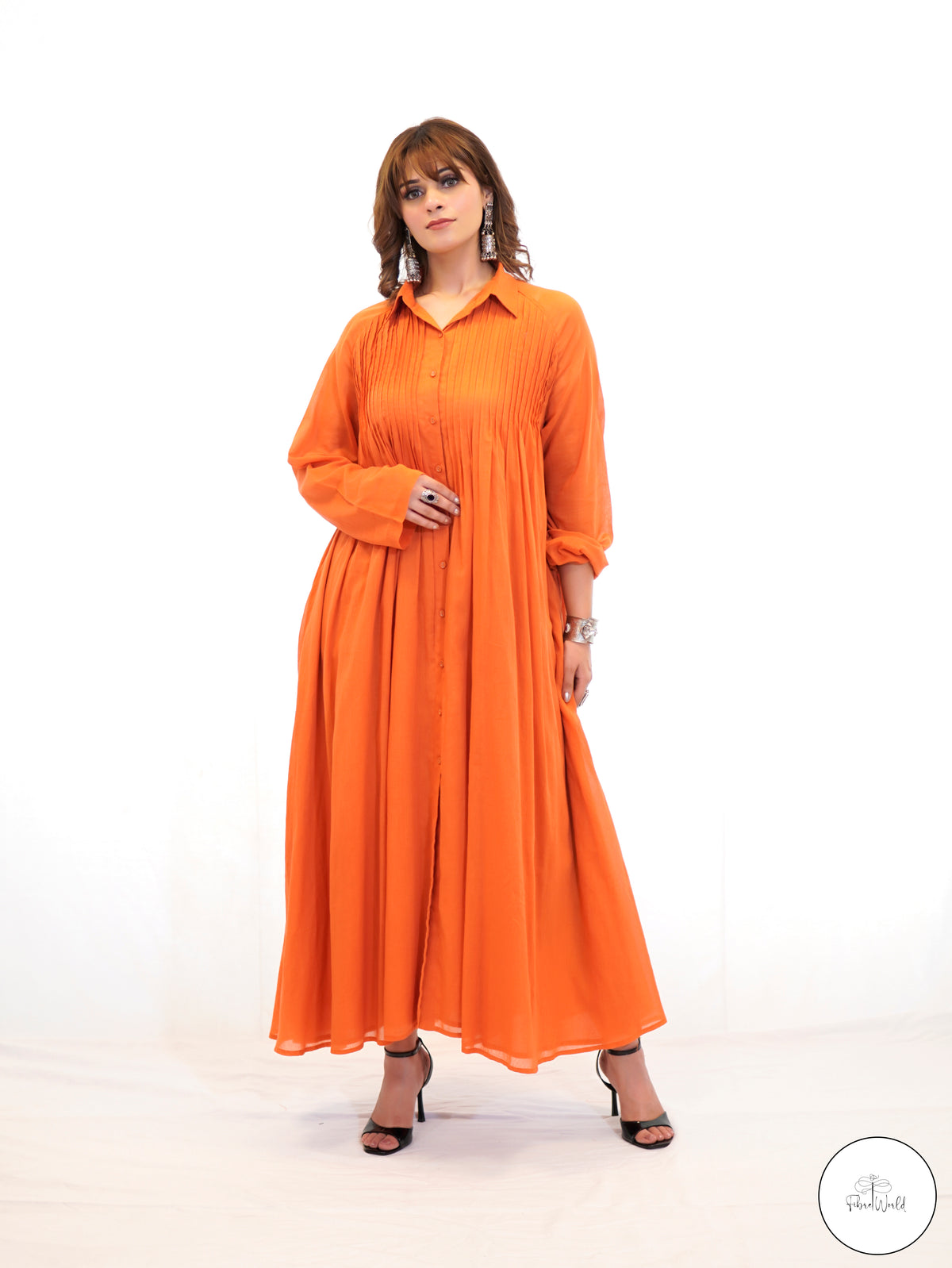 The Brick Pleat Shirt dress