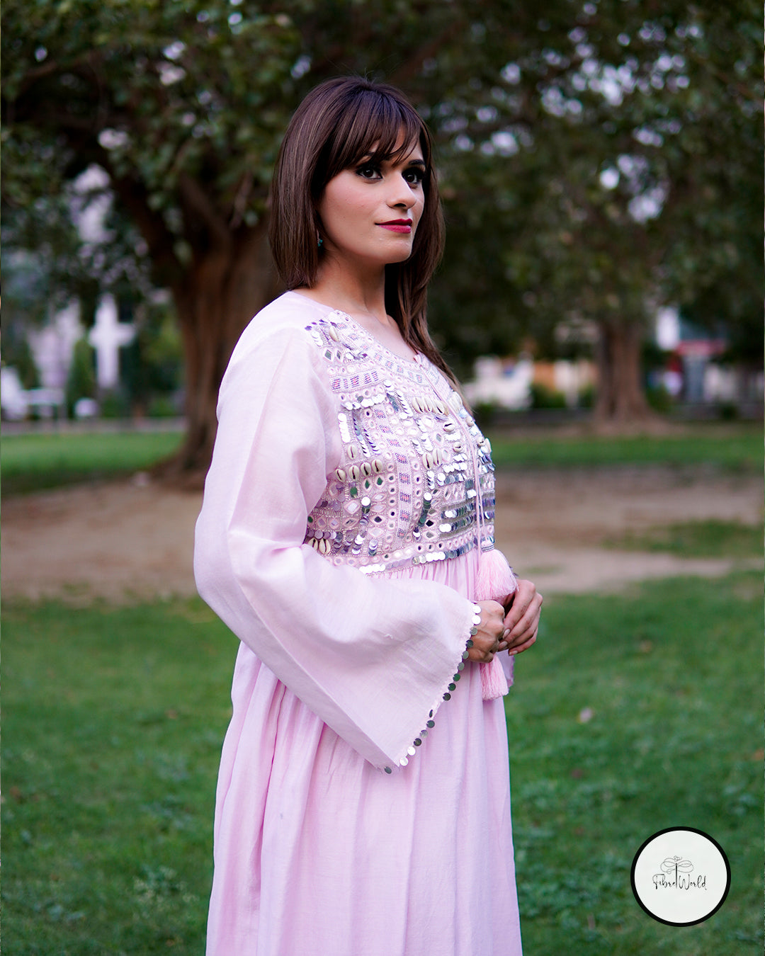 Pink Boho Dress