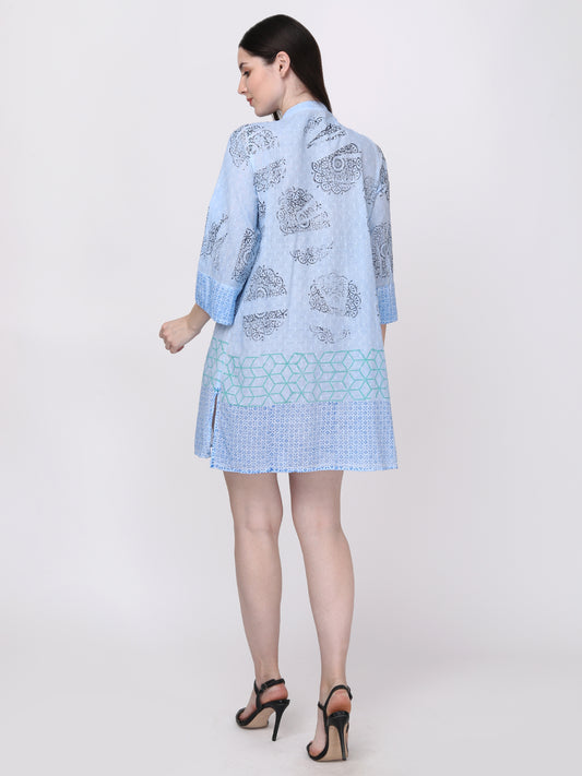 Indigo Infusion Block Print Dress