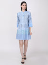 Indigo Infusion Block Print Dress