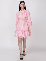 Blossom Breeze Tiered Shirt Dress