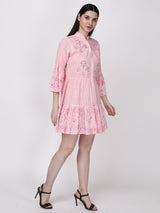 Blossom Breeze Tiered Shirt Dress