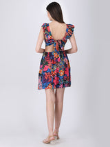 Starlit Floral Elegance Dress