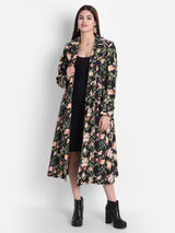 Blossom Noir Twill Lycra Trench Coat