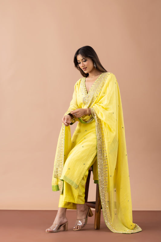 HALDI HUES KURTA SET