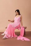 MOTI DHAGA  GEORGETTE SHARARA SET