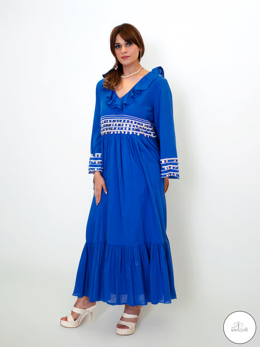 The Boho Blues & Sparkle Dress
