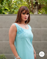 The Aqua Butterfly Dress
