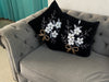 THE BLACK VELVET FLOWER CUSHION SET